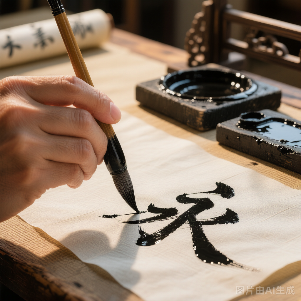 Chinese calligraphy practice
